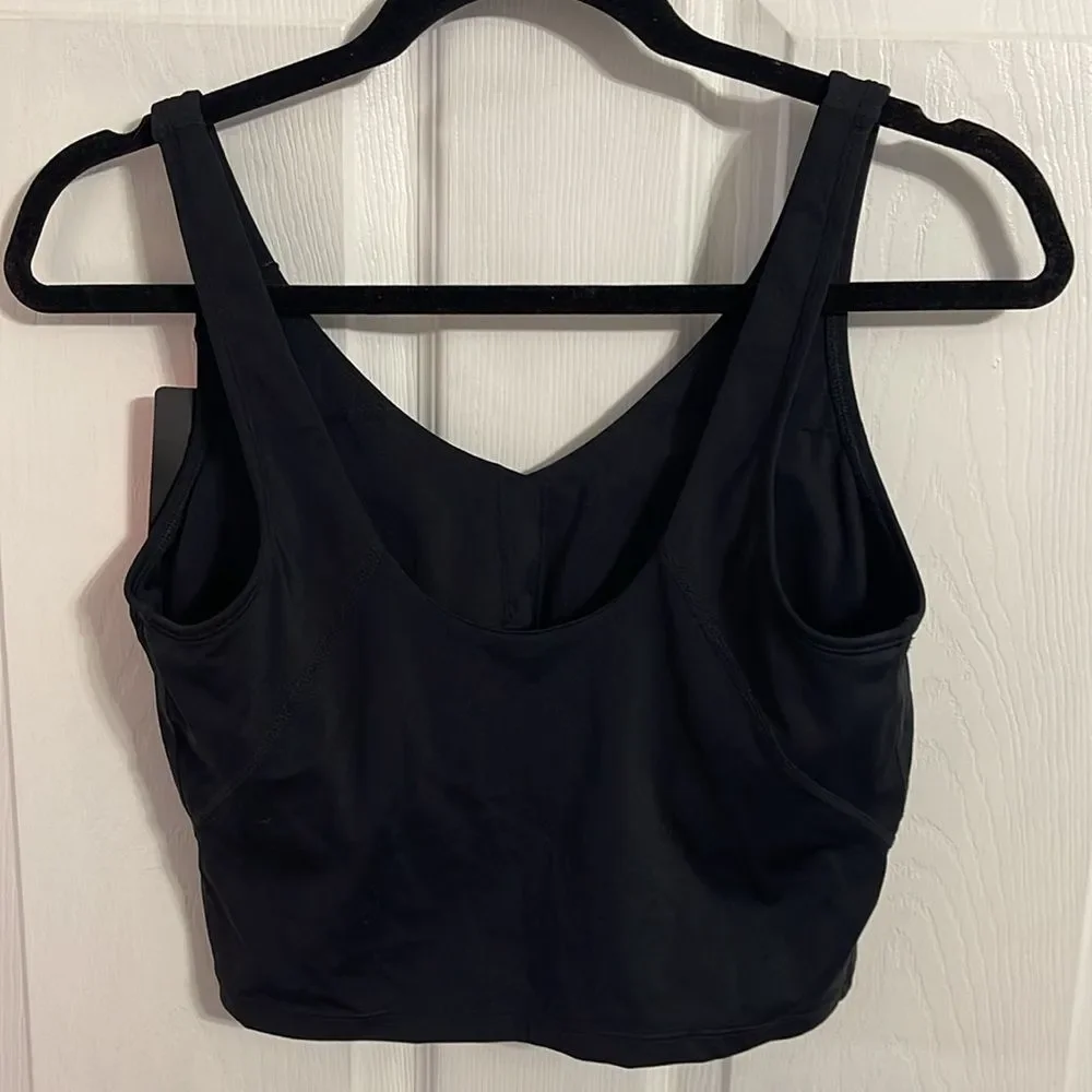 THE GYM PEOPLE Longline Sports Bra Size M Black New With Tags